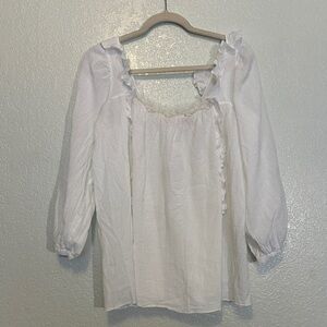 Victorias Secret Square Neck Ruffle Top GUC M
